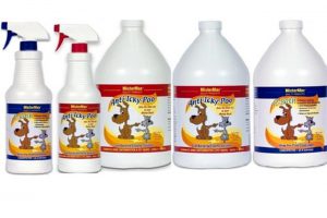 bottles of anti icky poo cleaner
